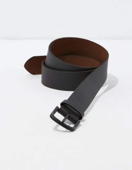 American Eagle Men Black Leather Belt