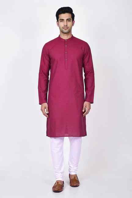 Bandeya | Dobby Blended Fabric Men's Casual Wear Kurta