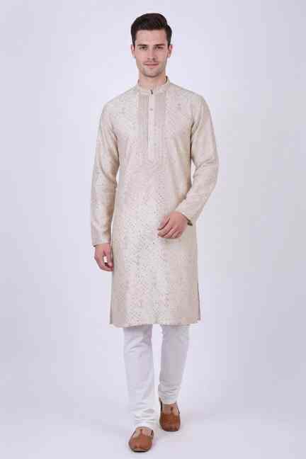 Bandeya | Embroidered Blended Fabric Men's Festive Wear Kurta