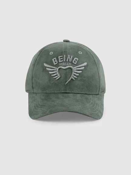 Being Human | Grey Embroidered Men's Baseball adjustable Cap by Being Human Clothing