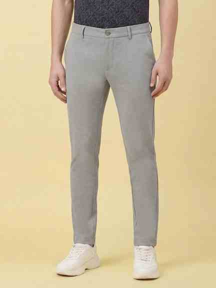 Being Human | Grey Slim Fit Men's Mid Rise Chinos by Being Human Clothing