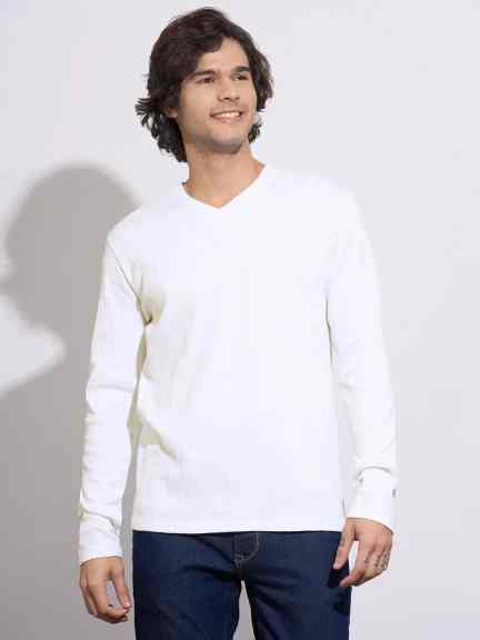 Being Human | Being Human Men White Moderno Fit Crew Neck T-Shirt