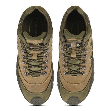 Chunky Sole Lace Up Shoes Khaki colored from Woodland
