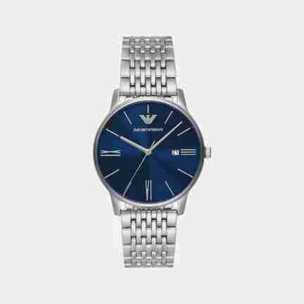 Emporio Armani | Men Quartz Blue Dial Analog Stainless Steel Watch AR11674