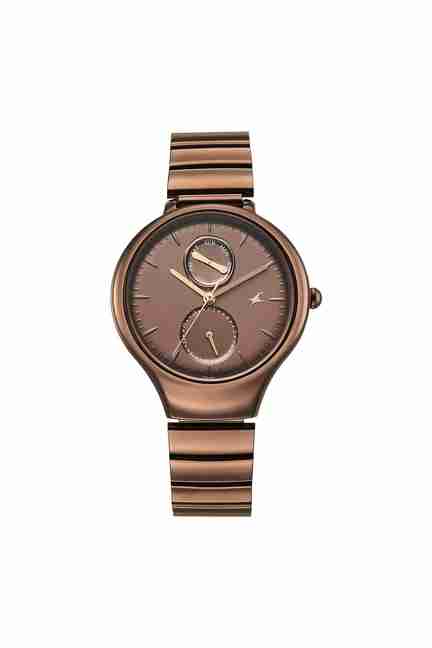 fastrack | Gelato Chocolate Dial Stainless Steel Analogue Watch For Girls - 6327QM01