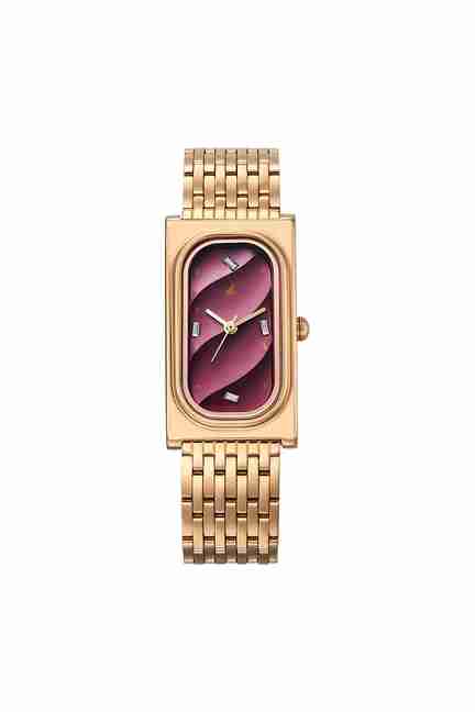 fastrack | Gelato Plum Dial Stainless Steel Analogue Watch For Girls - 6328WM01