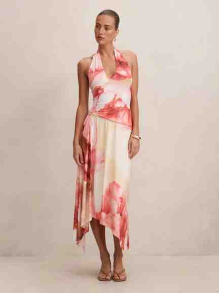 Forever New | Sumira Halter Low Back Midi Dress
