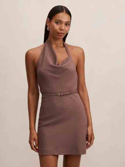 Forever New | Brynlee Halter Belted Mini Dress