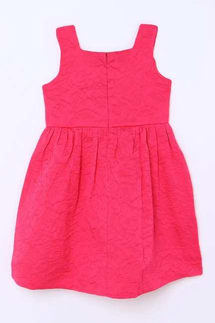 FRATINI GIRL | Solid Polyester Square Neck Girls Casual Wear Dress