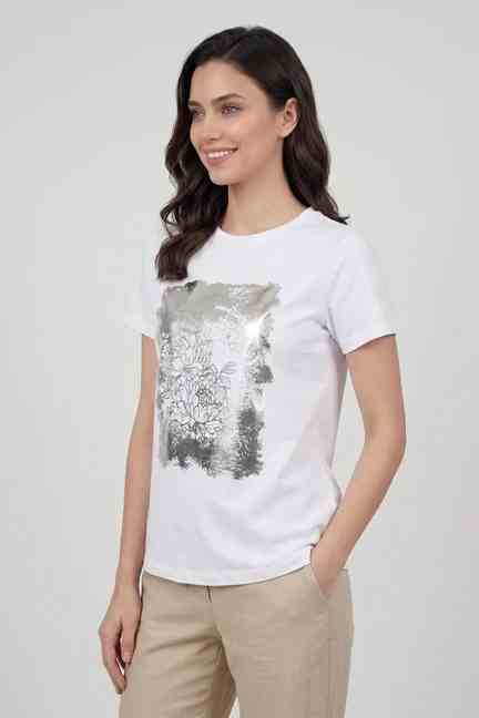 FRATINI | Printed Cotton Round Neck Women's T-Shirt