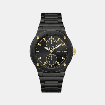 Jet Men Quartz Black Dial Multi-Function Stainless Steel Watch GW0795G3