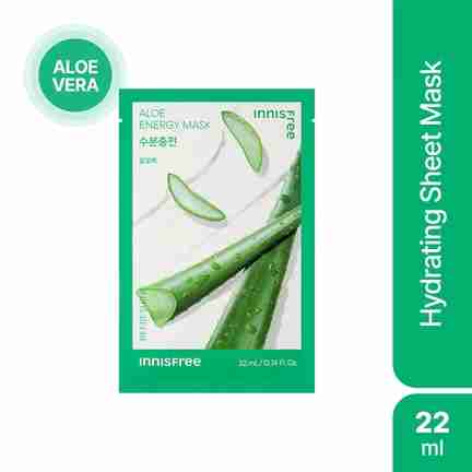 Innisfree | Innisfree Aloe Energy Sheet Mask – Hydrating & Soothing for Dry Skin (22 ml)