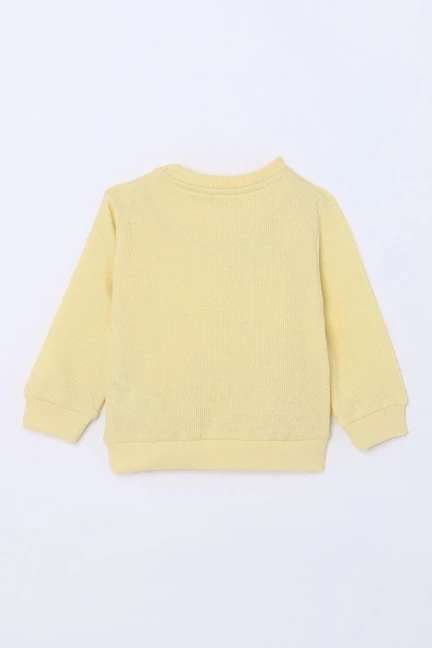 Karrot | Solid Cotton Blend Round Neck Infant Girls Sweatshirt