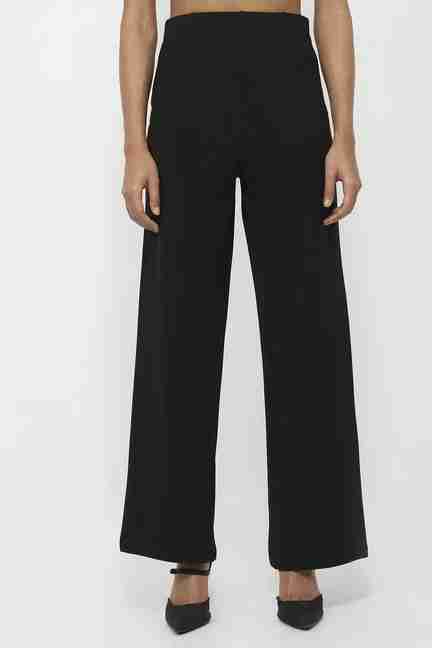 Kraus | Solid Relaxed Fit Blended Fabric Women's Casual Wear Treggings