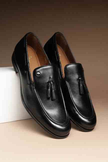 LOUIS PHILIPPE | Men Black Slip Ons