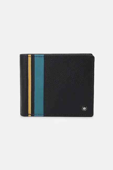 LOUIS PHILIPPE | Men Black Print Genuine Leather Wallet