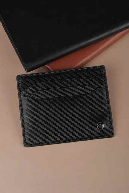 LOUIS PHILIPPE | Men Black Textured Leather Wallet
