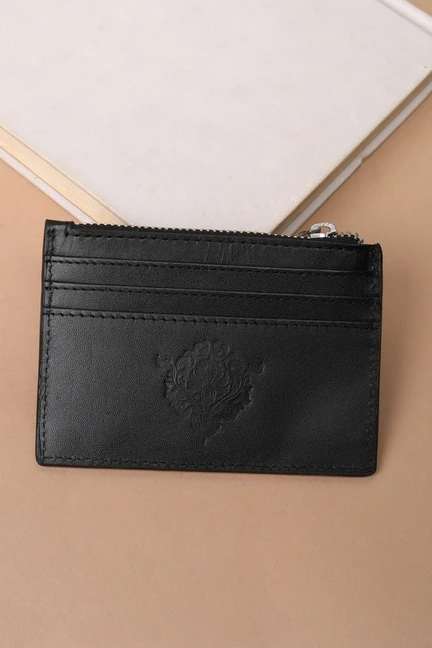 LOUIS PHILIPPE | Men Black Solid Leather Wallet