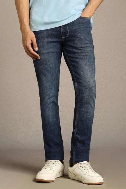 LOUIS PHILIPPE | Men Blue Mid Super Slim Fit Jeans