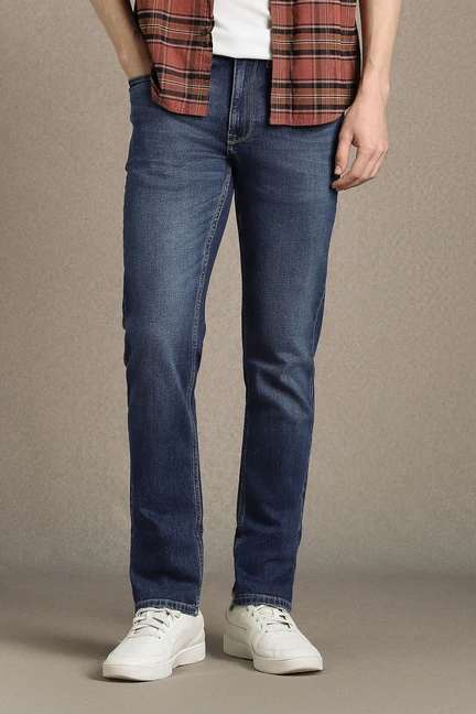LOUIS PHILIPPE | Men Blue Mid Slim Fit Jeans