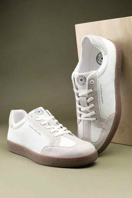 LOUIS PHILIPPE | Men White Lace Up Shoes