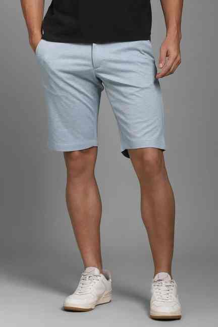 LOUIS PHILIPPE | Men Light Blue Print Shorts