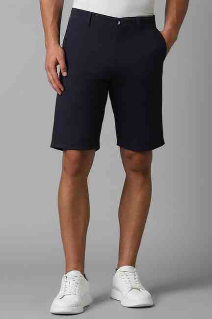 LOUIS PHILIPPE | Men Navy Slim Fit Shorts