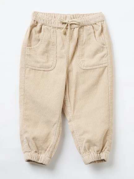 Pantaloons Baby | Beige Corduroy Drawstring Joggers