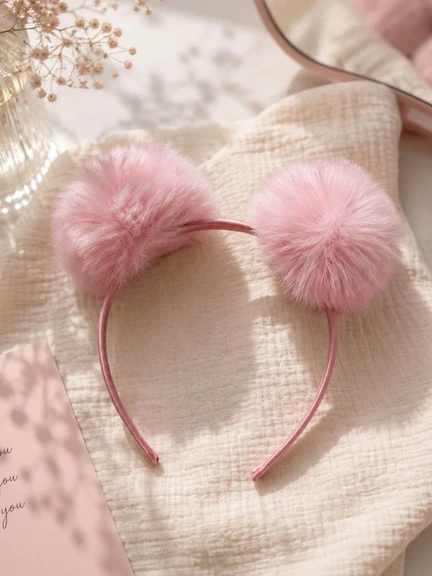 Pantaloons Junior | Pink Double Pom-Pom Headband