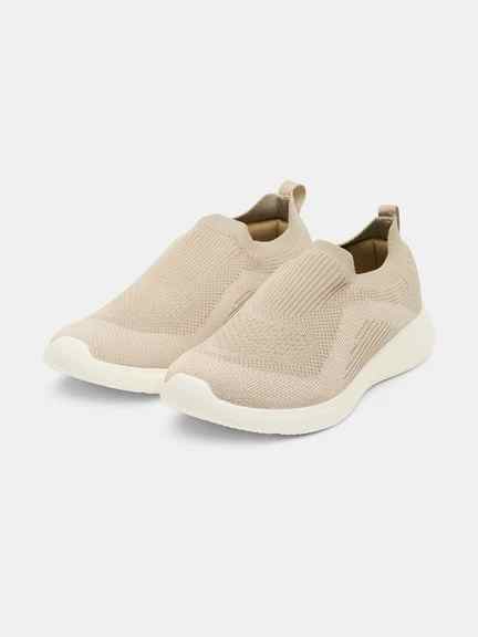 Pantaloons Junior | Beige Slip-On Knit Sports Shoes