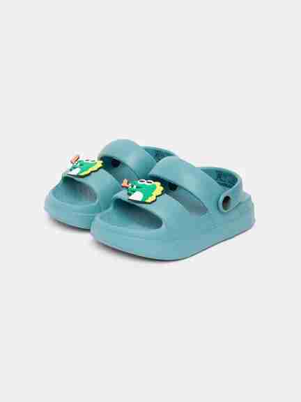 Pantaloons Junior | Blue Dinosaur Applique Moulded Sandals