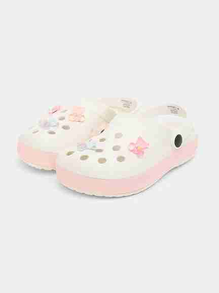 Pantaloons Junior | White Clogs with Teddy Charms