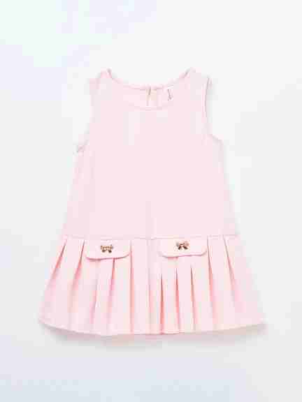 Pantaloons Junior | Light Pink Pleated Hem Dress