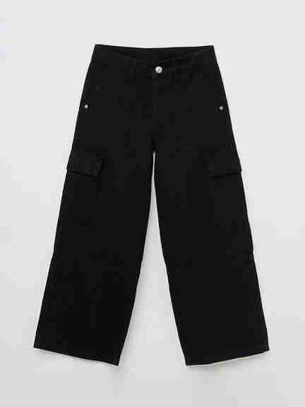 Pantaloons Junior | Black Loose Fit Cargo Jeans