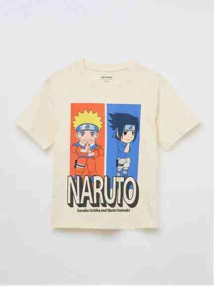 Pantaloons Junior | Off-White Oversized Naruto Graphic T-Shirt