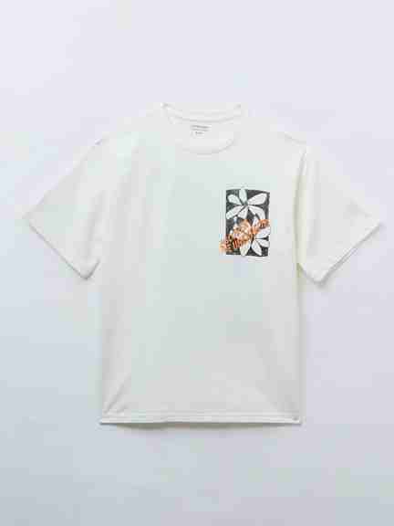 Pantaloons Junior | Off-White Oversized Fit Graphic T-Shirt
