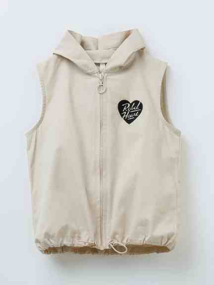 Pantaloons Junior | Beige Sleeveless Hoodie Top