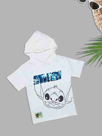 Pantaloons Junior | Off-White Stitch Oversized Hoodie T-Shirt