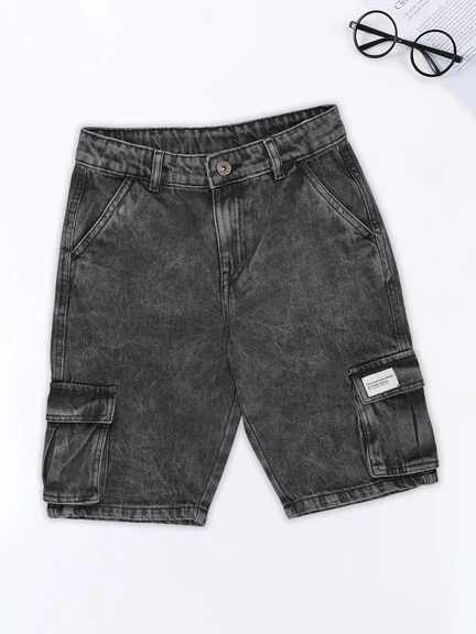 Pantaloons Junior | Black Denim Shorts