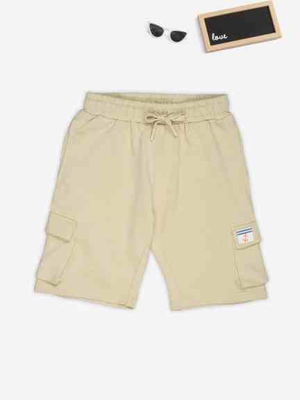 Pantaloons Junior | Beige Utility Drawstring Shorts