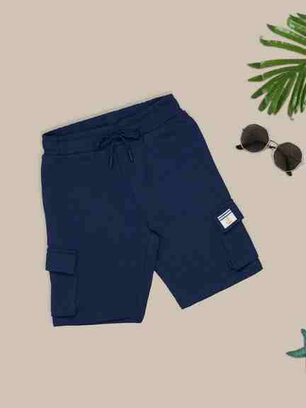 Pantaloons Junior | Blue Drawstring Cargo Shorts