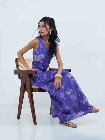 Pantaloons | Blue Fantasy Print Regular Fit Coordinate Set