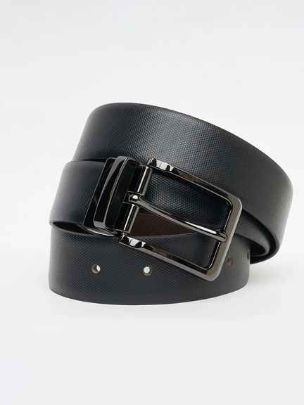 Pantaloons | Black & Brown Embossed Reversible Belt