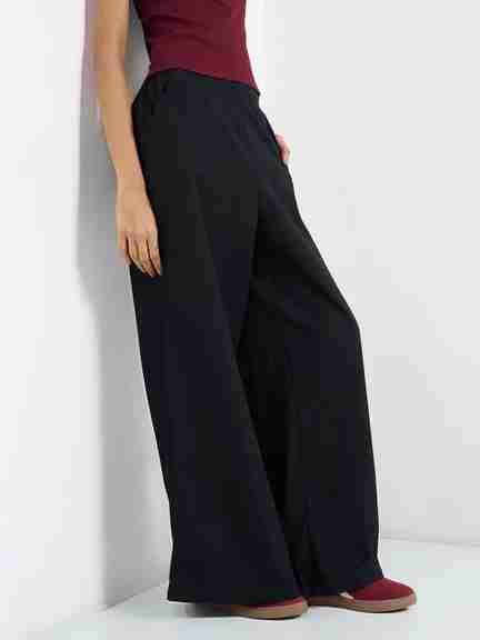 People by Pantaloons | Black Wide Leg Pants