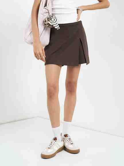 People by Pantaloons | Brown Wrap Skort