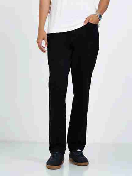 Peregrine | Black Dark Wash Slim Fit Cotton Jeans