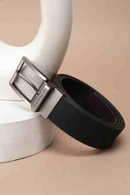 PETER ENGLAND | Men Black Solid Leather Belt