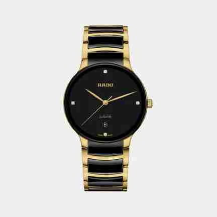 Rado | Centrix Unisex Quartz Black Dial Analog Ceramic Watch R30022712