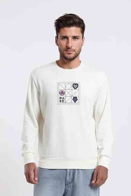 Rare Rabbit | Printed Cotton Regular Fit Men Sweatshirt