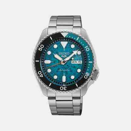 Seiko | New 5 Sports Men's Blue Analog Stainless Steel Automatic Watch SRPJ45K1
